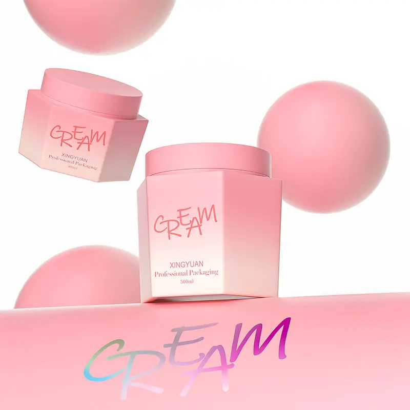 Custom Hexagon Cream Jar