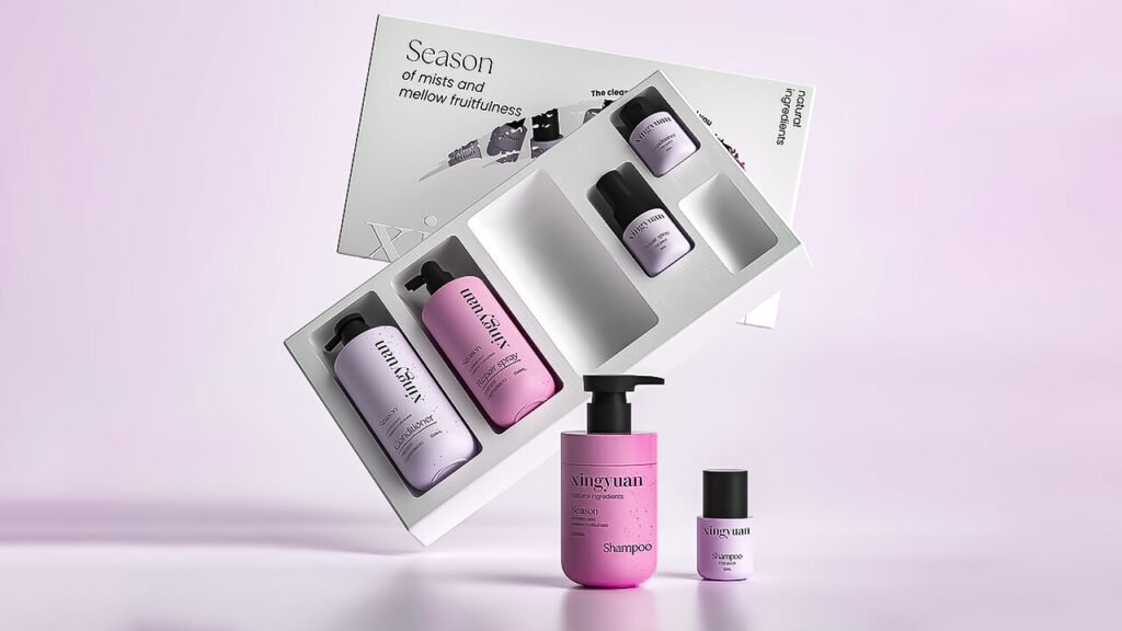 Custom hair care bottle set