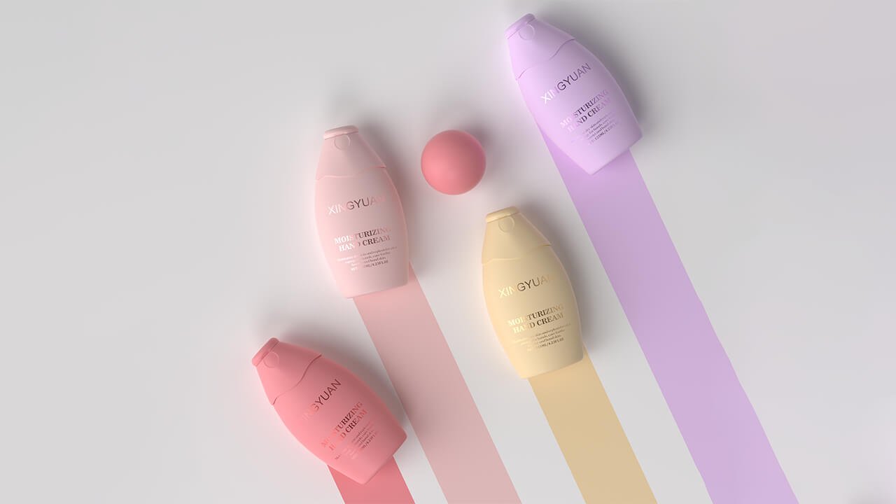 Travel size hand cream bottle