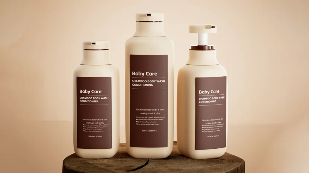 Eco-friendly HDPE cosmetic bottles