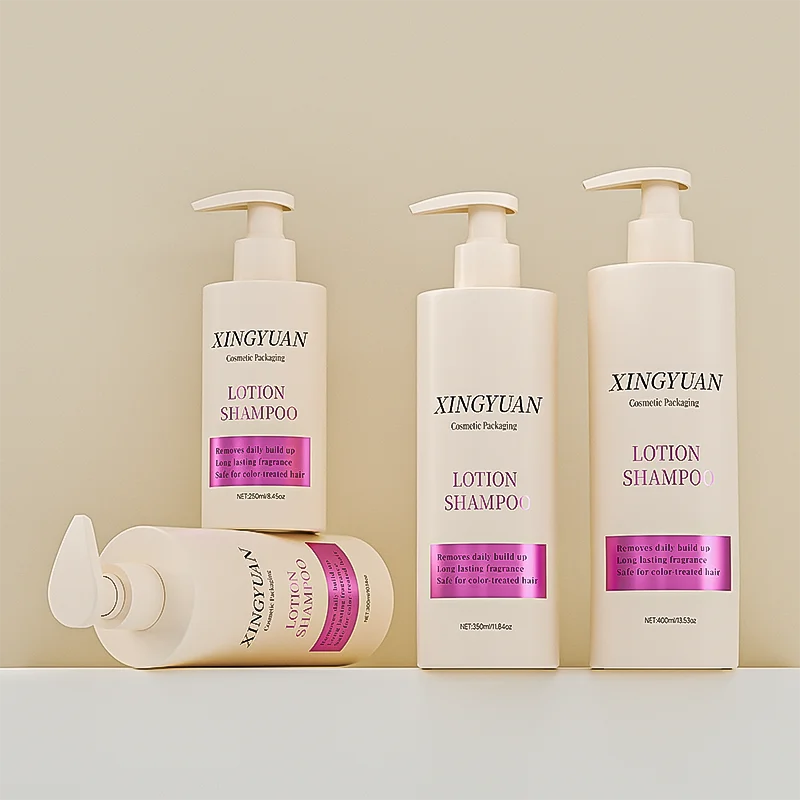 Cylinder PET hair shampoo bottles