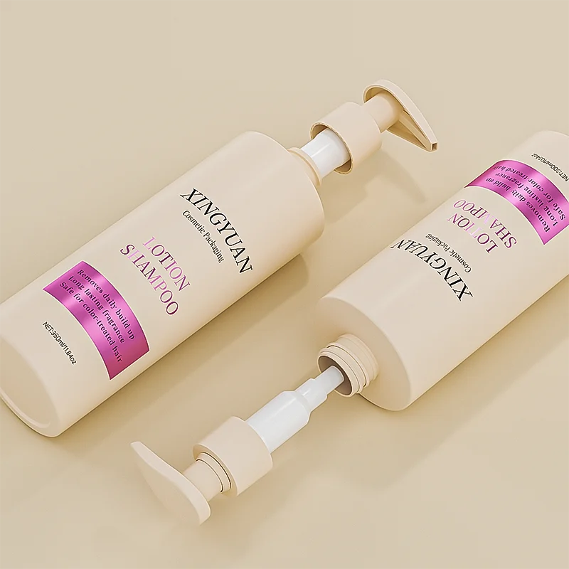 Cylinder PET hair shampoo bottles