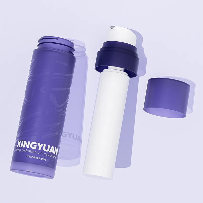 Double-wall glass airless lotion bottle