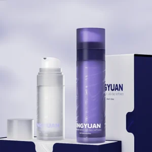 Double-wall glass airless lotion bottle