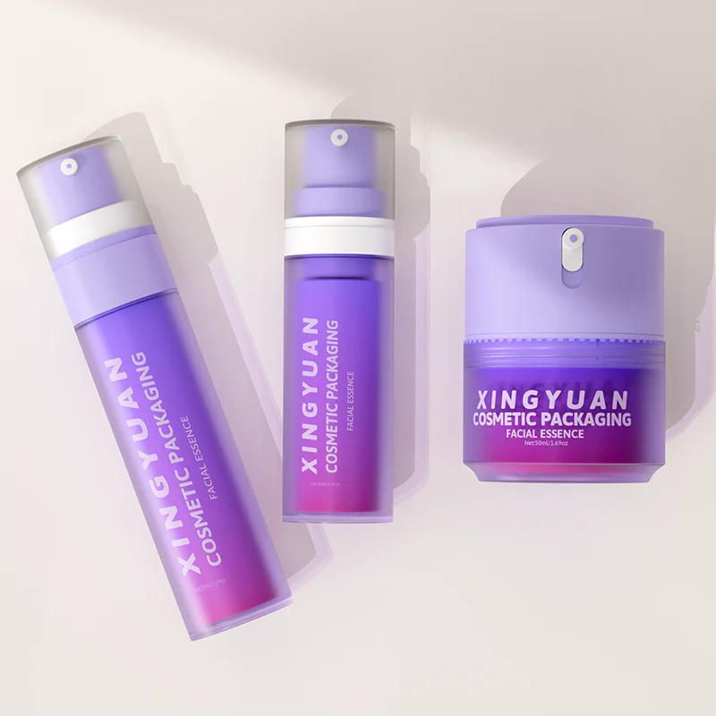Luxury cosmetic airless bottle set