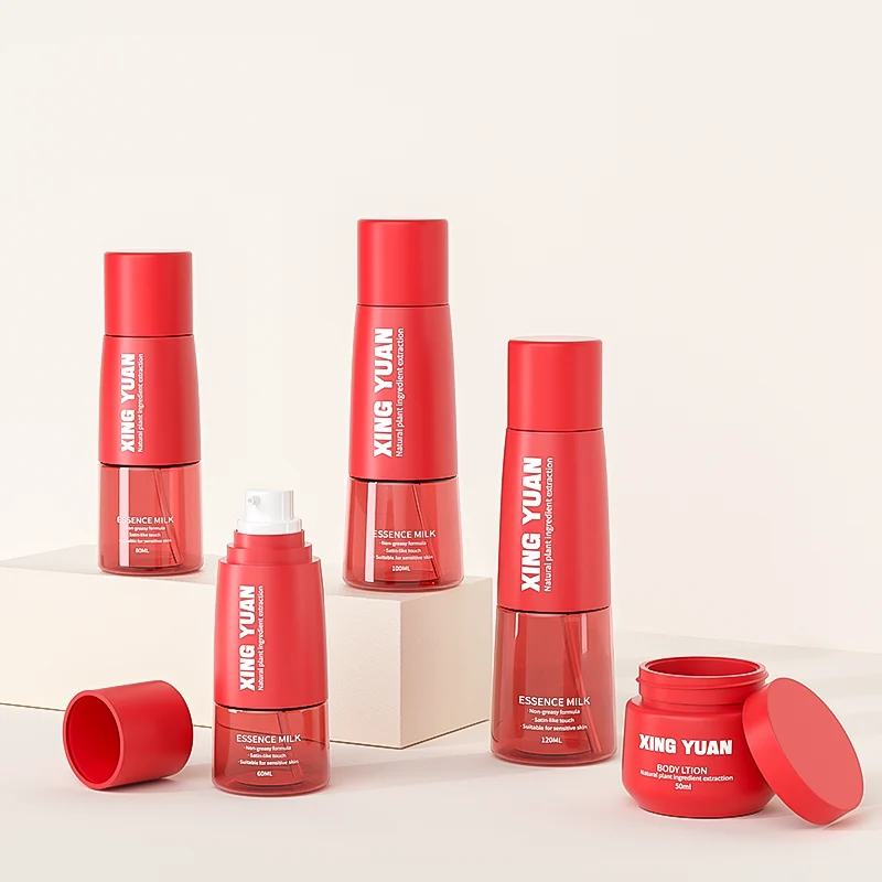 Travel size cosmetic bottle and jar