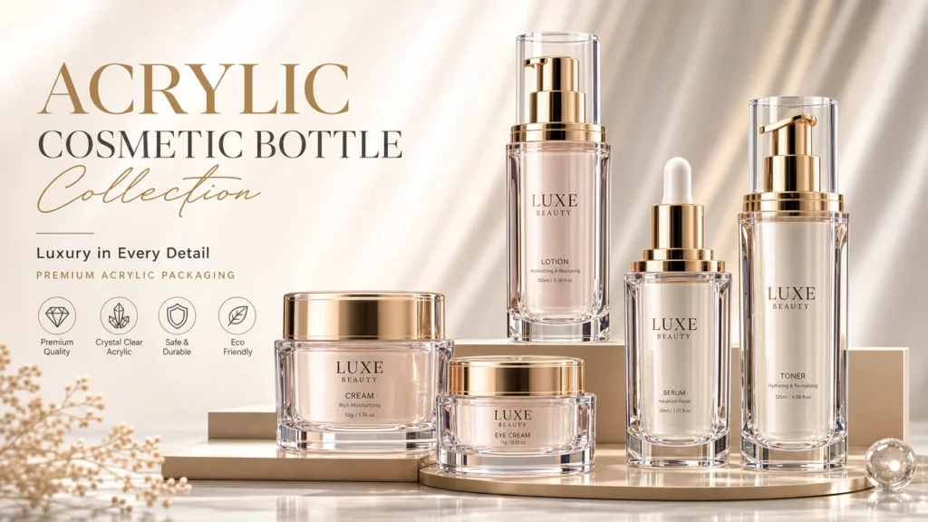 acrylic cosmetic bottle collection