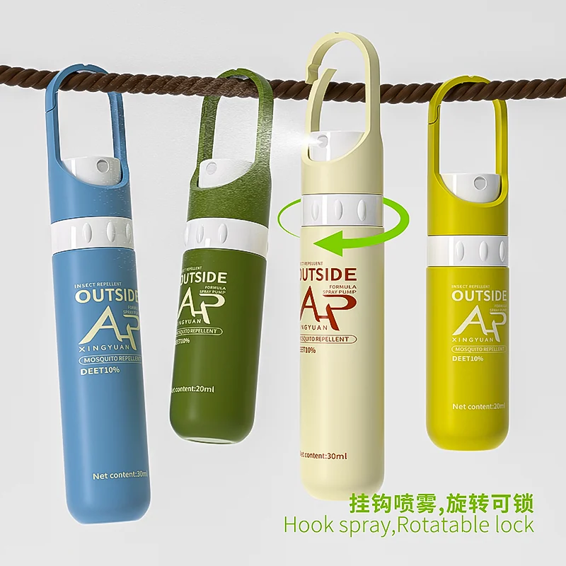 Portable mist spray bottles with rotate-locked