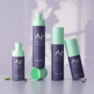 Simple cylincer PET cosmetic toner bottle